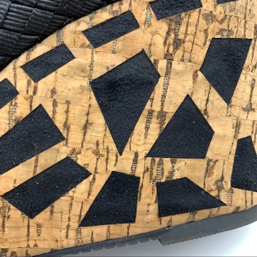 Zee Alexis‎ Engie Woven Wedge Platform Bootie Cork.